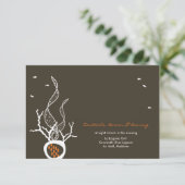 Invitation Poissons qui s'embrassent Coraux Plage Mariage fan (Debout devant)