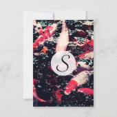 Invitation Poissons rouges frais de Koi dans l'eau (Dos)