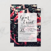 Invitation Poissons rouges frais de Koi dans l'eau (Devant / Derrière)