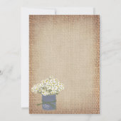 Invitation Poissons Rustiques Double Coeur Burlap Mariage Inv (Dos)