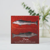 Invitation Poissons signe Zodiaque Poisson fête d'anniversair (Debout devant)