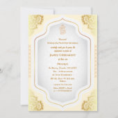 Invitation Poite Janeu Upanayanam Hindu Saint Thread Blue Gol (Devant)