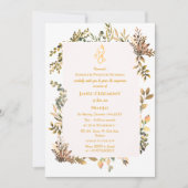 Invitation Poite Janeu Upanayanam Hindu Saint Thread Blue Gol (Devant)