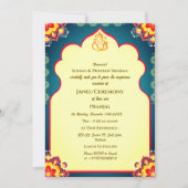 Invitation Poite Janeu Upanayanam Hindu Saint Thread Blue Gol (Devant)