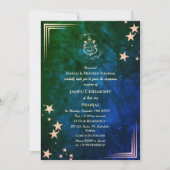 Invitation Poite Janeu Upanayanam Hindu Saint Thread Blue Gol (Devant)