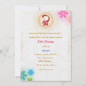 Invitation Poite Janeu Upanayanam Hindu Saint Thread Floral (Devant)