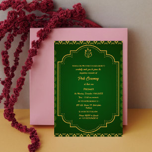 Invitation Poite Janeu Upanayanam Hindu Saint Thread Floral