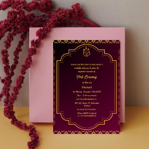 Invitation Poite Janeu Upanayanam Hindu Saint Thread Floral