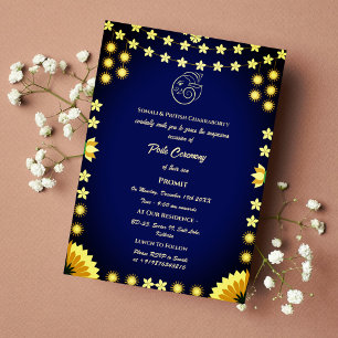 Invitation Poite Janeu Upanayanam Hindu Saint Thread Floral