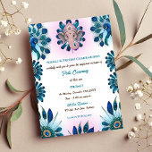 Invitation Poite Janeu Upanayanam Hindu Saint Thread Peacock