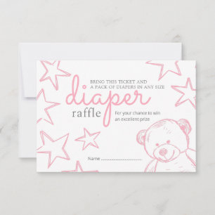 Invitation Poitrine de Baby shower de couche minimale rose en