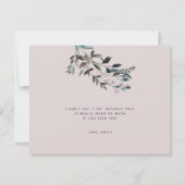 Invitation Poitrine De Jardin Mauve Violet Floral Épouse (Dos)