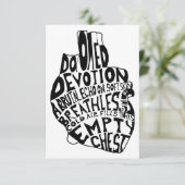 Invitation poitrine vide : coeur anatomique (Debout devant)