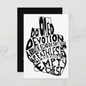 Invitation poitrine vide : coeur anatomique (Devant / Derrière)