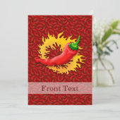 Invitation Poivre avec flamme (Debout devant)