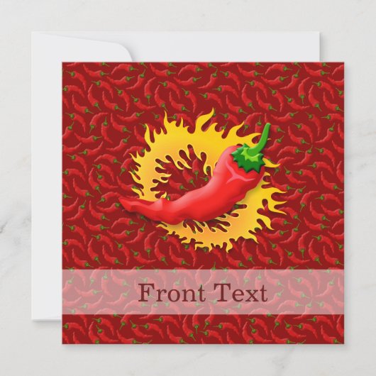 Invitation Poivre avec flamme (Devant)