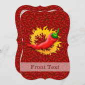 Invitation Poivre avec flamme (Devant / Derrière)