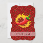 Invitation Poivre avec flamme (Devant)