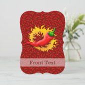 Invitation Poivre avec flamme (Debout devant)