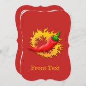 Invitation Poivre avec flamme (Devant / Derrière)