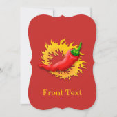 Invitation Poivre avec flamme (Devant)