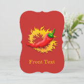 Invitation Poivre avec flamme (Debout devant)