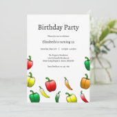 Invitation Poivrons Bell et poivrons longs doux (Debout devant)