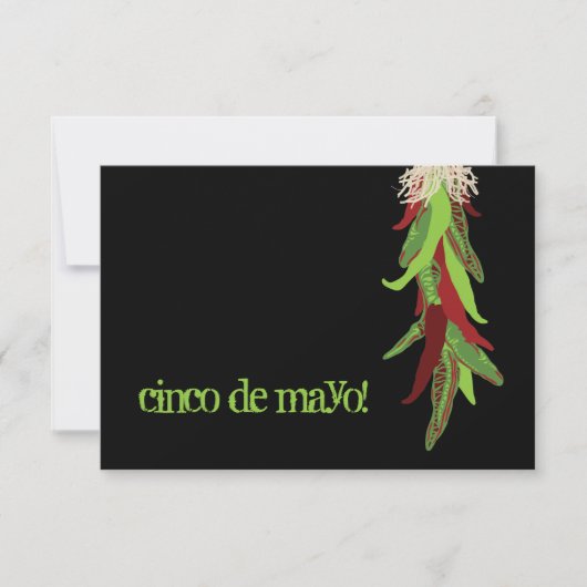 Invitation poivrons chili cinco de mayo (Devant)