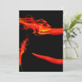 Invitation Poivrons de chili à flamme (Debout devant)