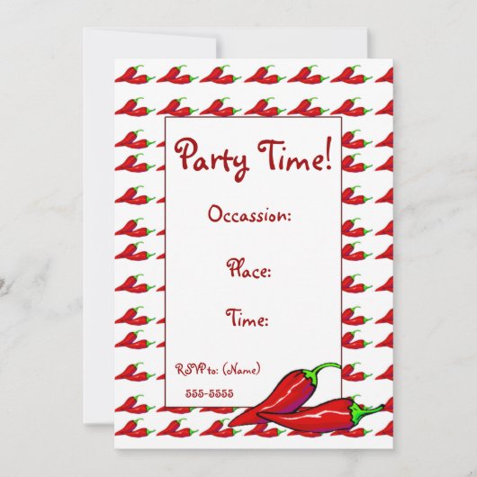 Invitation - poivrons de piment fort (Devant)