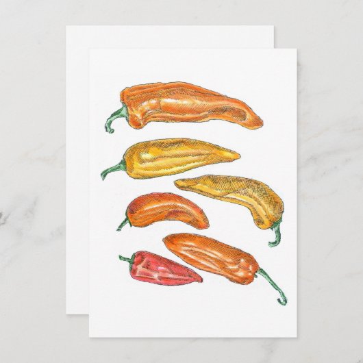 Invitation Poivrons doux (Devant / Derrière)