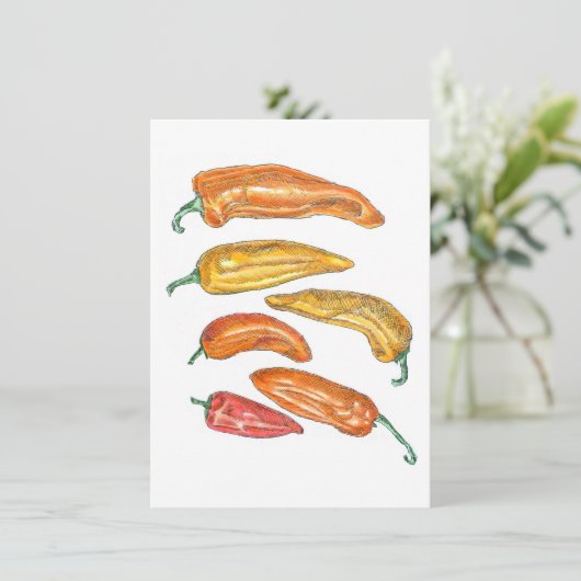 Invitation Poivrons doux (Debout devant)