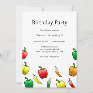Invitation Poivrons et poivrons longs doux