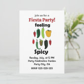 Invitation Poivrons Sentiment Fête Chaud Party (Debout devant)