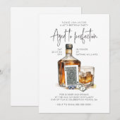 Invitation Poker Anniversaire Invitation, Whiskey Anniversair (Devant / Derrière)