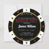 Invitation Poker Chip Bachelor Party (Devant)