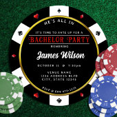 Invitation Poker Chip Bachelor Party