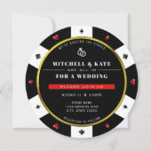 Invitation Poker Chip tout en un Mariage (Devant)