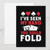 Invitation Poker J'ai Vu Ma Main Vous Devriez Plier (Devant / Derrière)