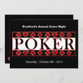 INVITATION POKER - NUIT DE JEU (Devant / Derrière)