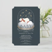 Invitation Polar Bear its Cold Navy Baby shower par courrier (Debout devant)