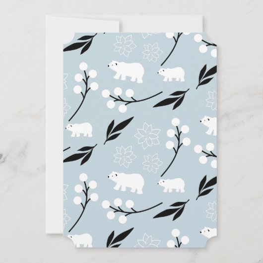 Invitation Polar Bear its Cold Navy Baby shower par courrier (Dos)