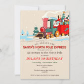 Invitation Polar Express Train Kids Birthday Party Adventure (Devant)