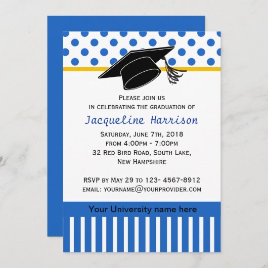 Invitation Pôle bleu noir (Devant / Derrière)