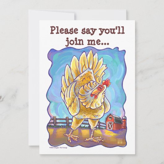 Invitation Pôle de fête au poulet (Devant)