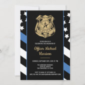 Invitation Police Academy Graduation Law Enforcement Flag (Devant)