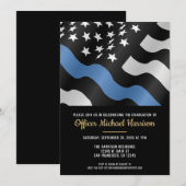 Invitation Police Academy Graduation Law Enforcement Officer (Devant / Derrière)