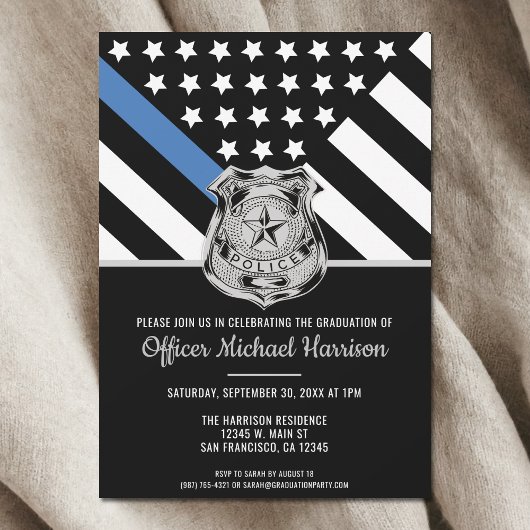 Invitation Police Academy Police Law Enforcement Party
