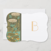 Invitation Police Art Nouveau Dragonfly foncé RVB Code Hexadé (Dos)