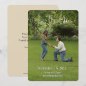 Invitation Police blanche du script Enregistrer la date (Devant / Derrière)